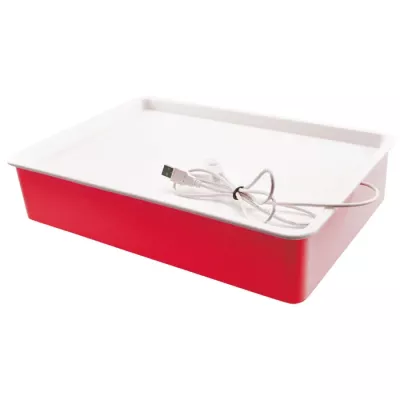 USB-Ladegerät, Schale, Rot, Aufladekabel, USB-Schale