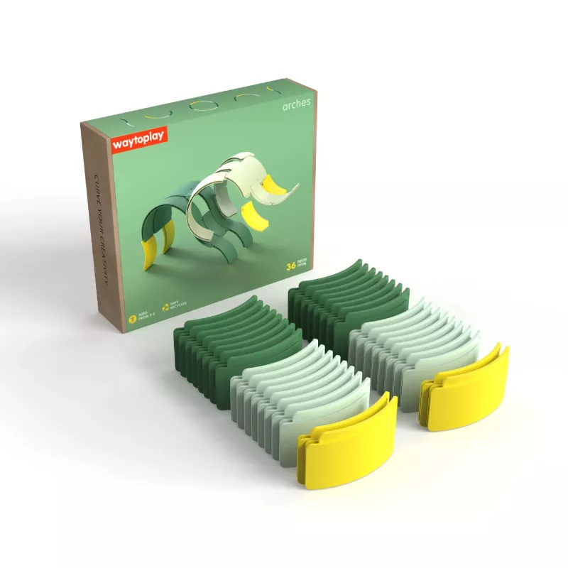 Kugelbahn, Spielzeug, Kunststoff, Grün, Gelb