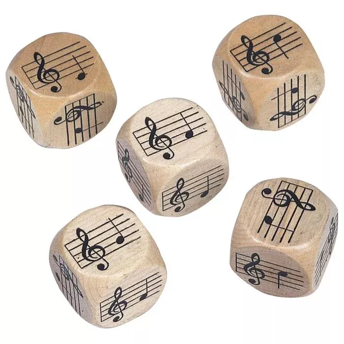 Holzwürfel, Notenblatt, Musikinstrument, Notenschrift, Würfelset