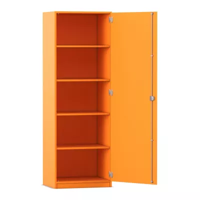 Schrank, Büroschrank, Regal, Metall, orange