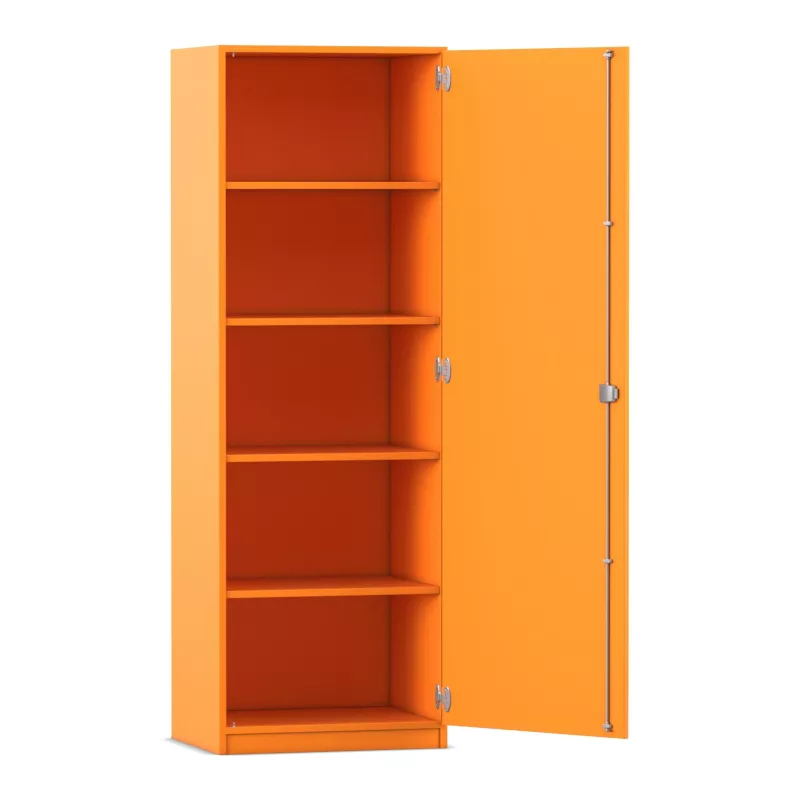 Schrank, Büroschrank, Regal, Metall, orange