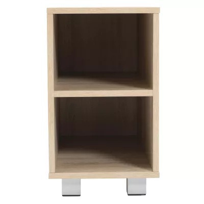 Nachtkästchen, Nachttisch, Holz, Offenes Regal, Metallfüße