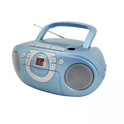 tragbarerradio, boombox, blau, s stereo, antennen