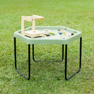 Kinder-Tisch, Spielzeug-Tisch, Picknicktisch, Holzspielzeug, Grüner Spieltisch