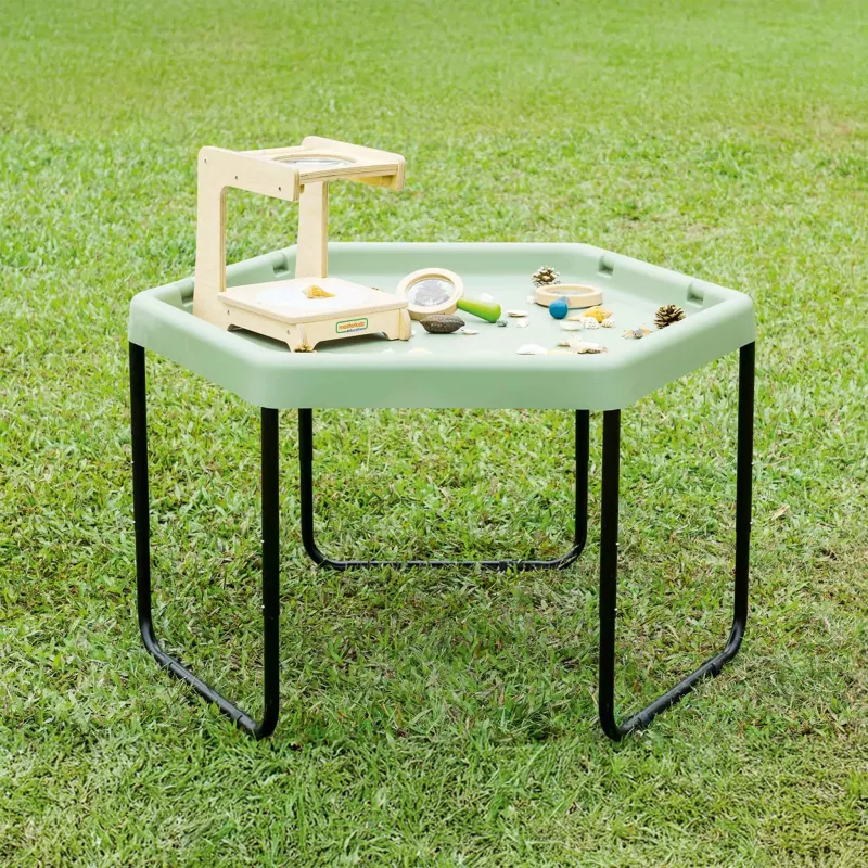 Kinder-Tisch, Spielzeug-Tisch, Picknicktisch, Holzspielzeug, Grüner Spieltisch