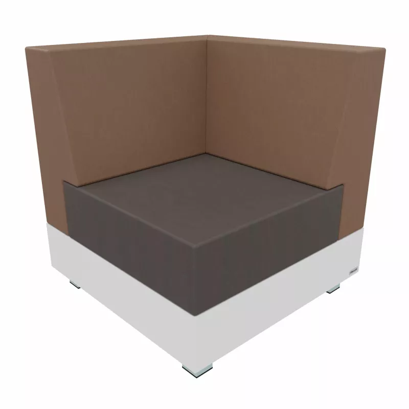 Ecksofa, Korpus braun, Sesselboden, Sofaplatz, Sektionssofa