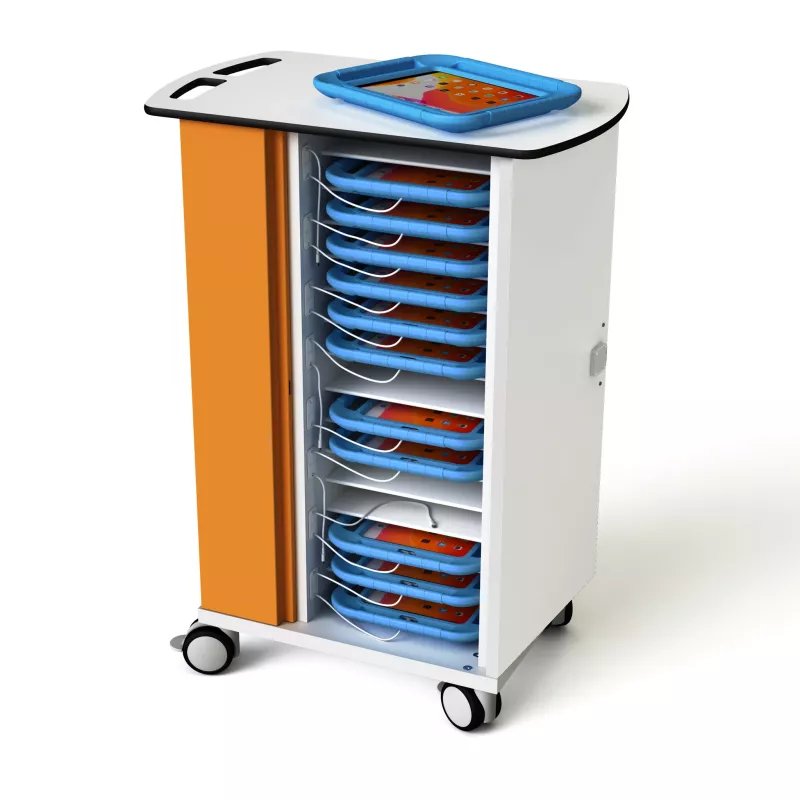 medizinischer Wagen, Rollwagen, Aufbewahrungskart, Rollkart, blaue Ablagen