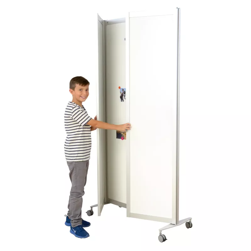 Pauschale Trennwand, Mobiler Kleiderschrank, Schiebetür, Stahlrahmen, rollenbasierter Schrank