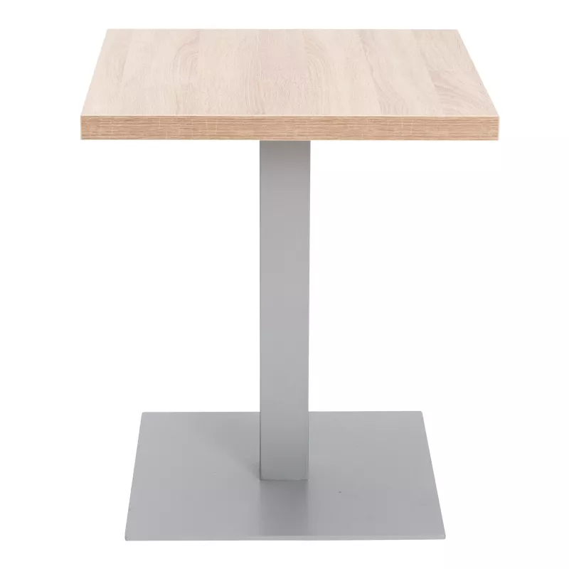 Beistelltisch, Holzplatte, Metallstütze, Design-Tisch, quaderförmig
