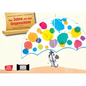 Kamishibai-Bildkarten, Das Zebra mit dem Schirm