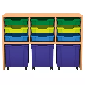 Regal PRO, 76,9 x 108,5 x 48 cm, mit 12 Boxen