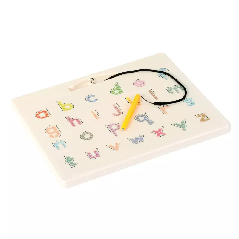 Alphabet, Lernspielzeug, Holzbrett, bunte Buchstaben, Bleistiftzubehör
