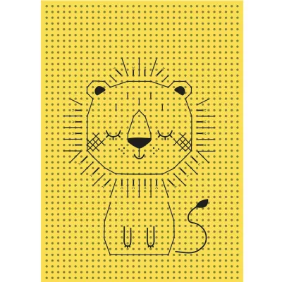 Löwe, niedlich, Kinder, Tier, Illustration