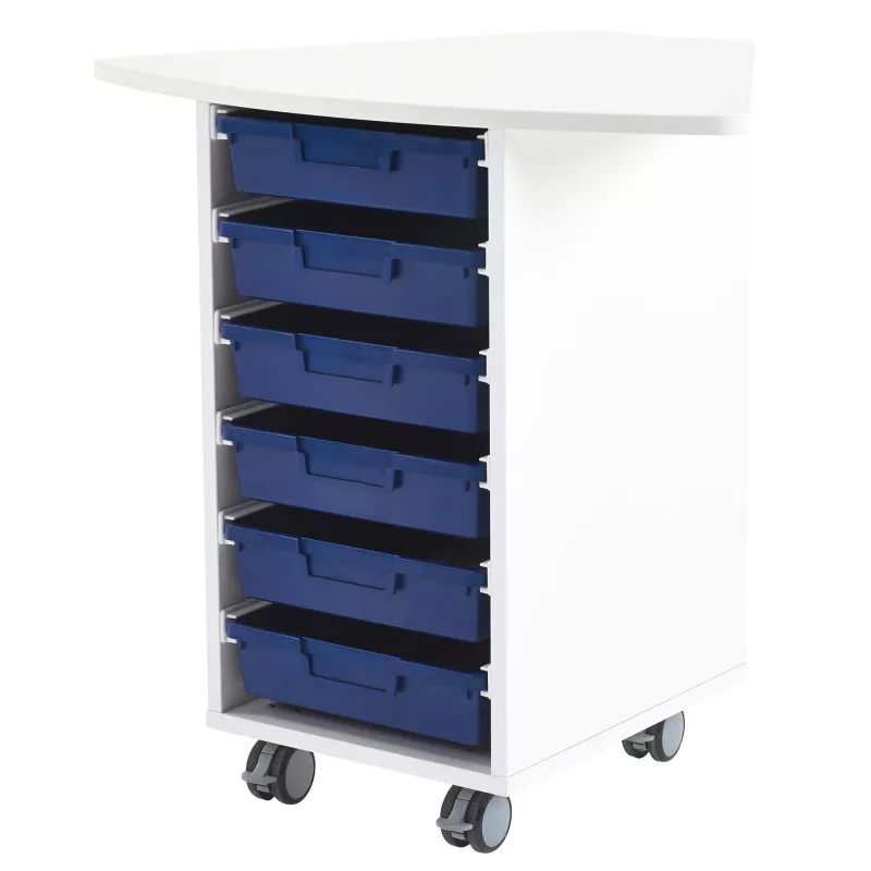 mobiler schubladenschrank, rollcontainer, werkzeugkiste, blau, rollen