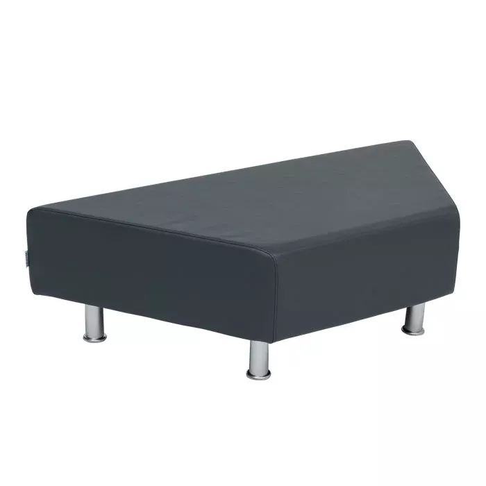 Ottoman, Pouf, Sitzbank, Grau, Beine aus Metall