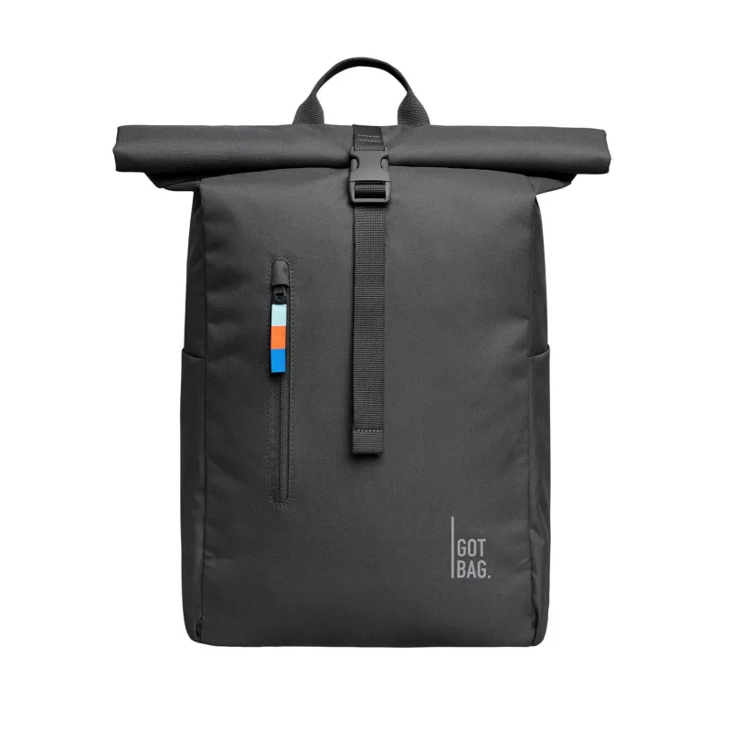 Rucksack, Rolltop, Reißverschlussfach, Nylon, Grau