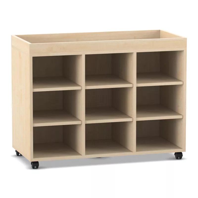 Regal, Küchenschrank, Holz, Schubregal, rollbarer Schrank