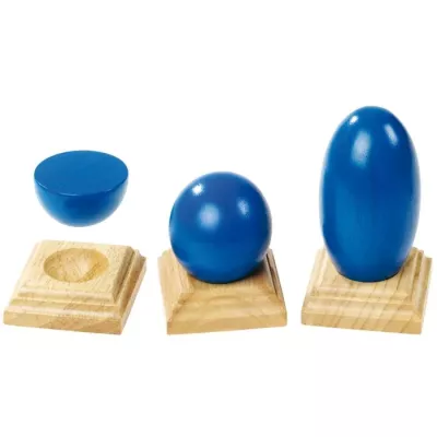 Holzständer, Holzunterlage, Blau, Kegel, Kugel