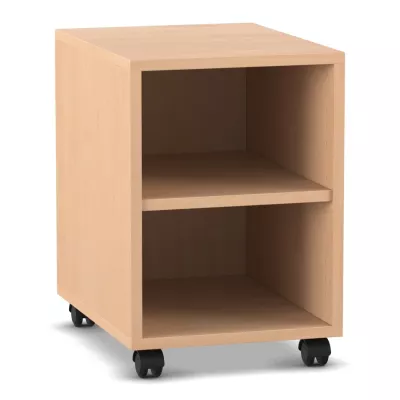 Beistelltisch, Rollcontainer, Holz, offen, 2-stufig