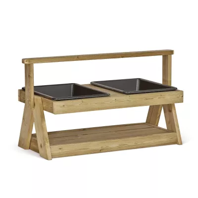 Holzwerkbank, Doppel-Behälter, Aufbewahrungsregal, Holzständer, Schraubholz