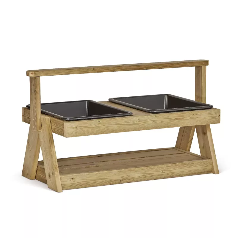 Holzwerkbank, Doppel-Behälter, Aufbewahrungsregal, Holzständer, Schraubholz