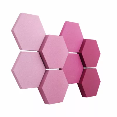 Wandmatte, Wanddekoration, Hexagonen, Schaumstoff-Pads, Pink