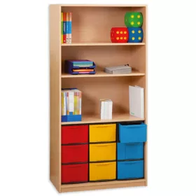 Klassenregal, 190 x 94,4 cm - mit 9 hohen Boxen