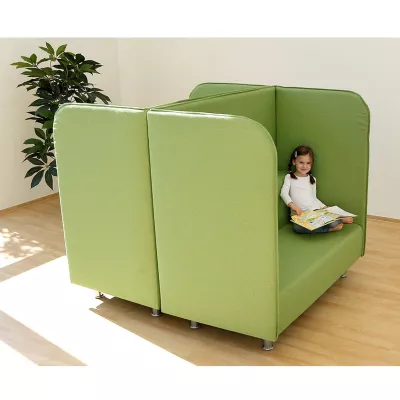 Sofa-Element, Gruppenausstattung, Grün, Hohe Rückenlehne, Kinderbereich