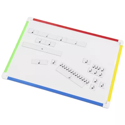 whiteboard, magnetisch, musiknoten, kacheln, bunter rahmen