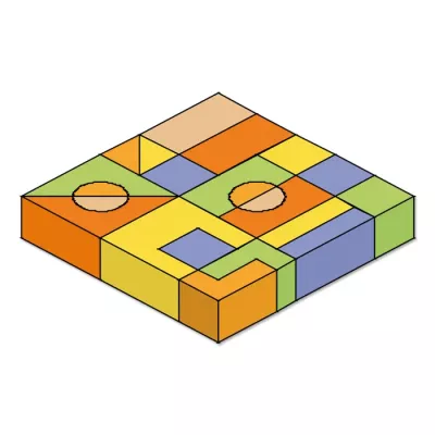 Puzzle, bausteine, bunt, ineinandergreifend, Anordnungsgitter