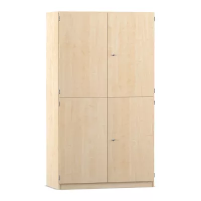 Kleiderschrank, Holzoptik, Schrank mit Türen, 4-türig, Garderobe