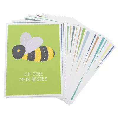 Postkarten, Grußkarte, Biene, Wandkarte, Grüße