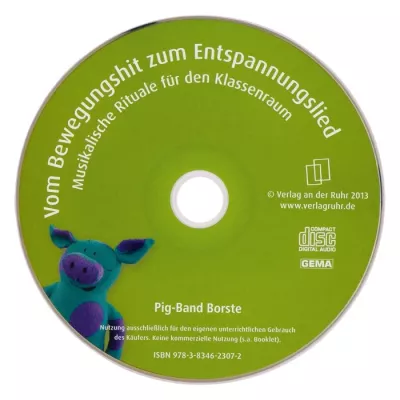 Kinder-CD, Pig-Band Borste, Grüner Hintergrund, Compact Disc, Musik-CD