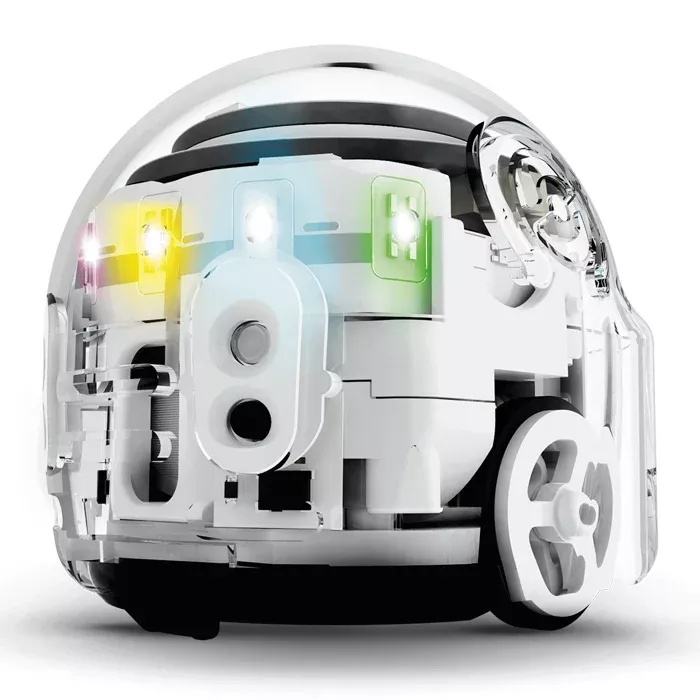 Roboter, Kamera, LED-Lichter, weiße Gehäuse, kleines Modell