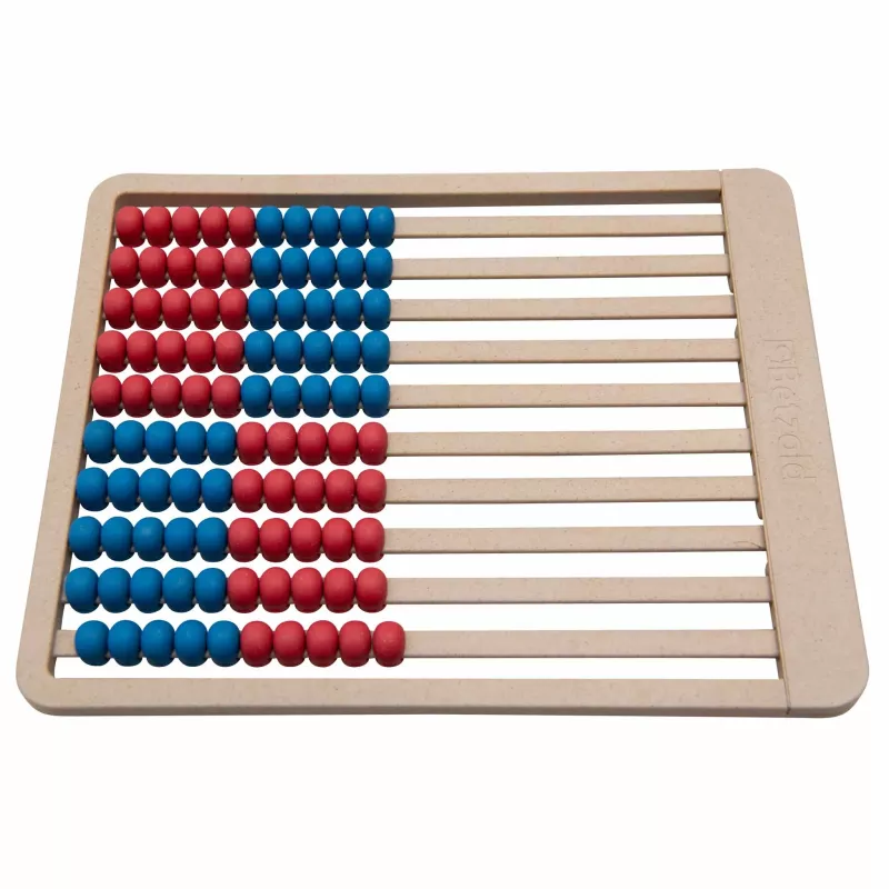 abacus, rechenstäbe, holz, rot, blau