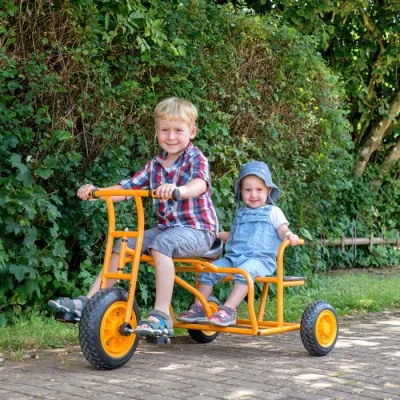 fahrzeug, tandem, orange, driewicia, kinderspielzeug