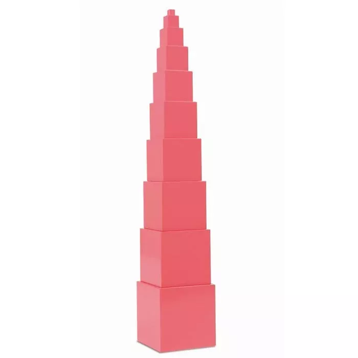 pink blocks, gestapelte Würfel, Pfeiler, quadratische Blöcke, Turm