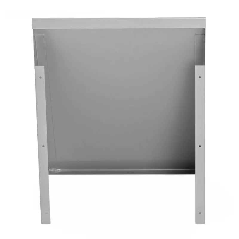 Bauplan-Metall, Schreibtisch-Untergestell, Metallrahmen, Grau, Kastenaufbau