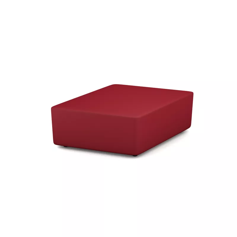 Sofa, Ottomane, Rot, Ledersitz, Einfach