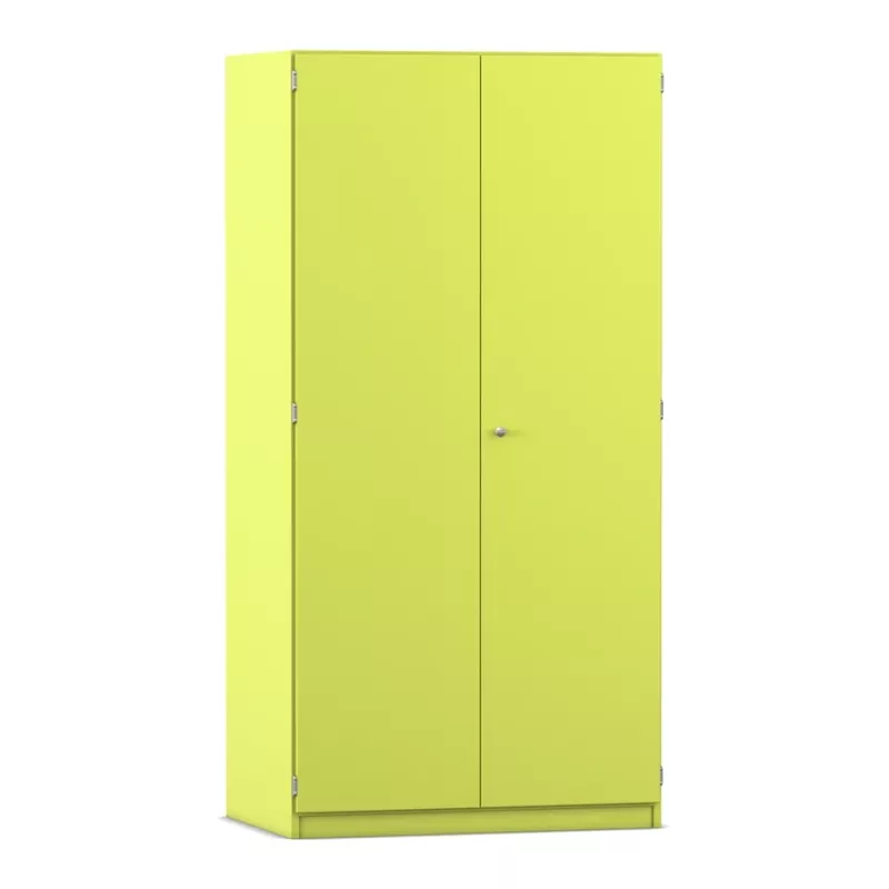 Schrank, Wandschrank, Garderobe, Korpusfarbe gelb, Schranktüren