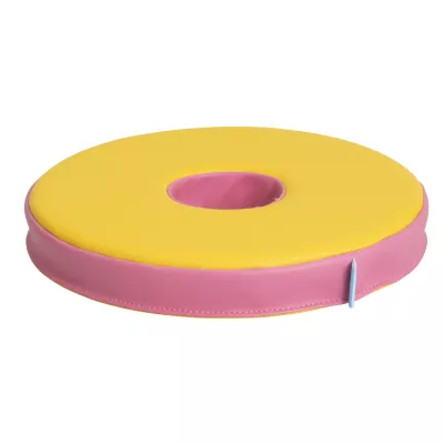 aufblasbar, Schwimmreifen, Donut, gelb pink, Loch innen frei