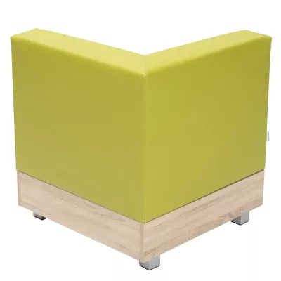 Ecksofa, Limette/grün, gepolstert, Holzbasis, modulares Sofa