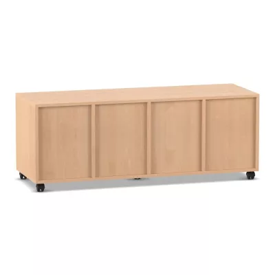 低 cabinet, 木质橱柜, 储物柜, 滑动门, 脚轮