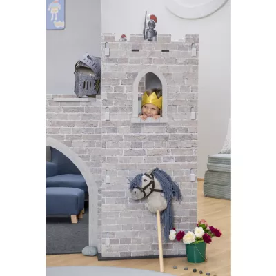 Kastenspiel, Kinderzimmer, Burg, Puppenreitpferd, Kopfkönig