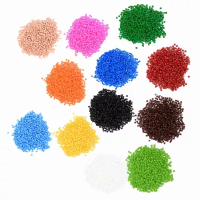 Perlen, Perlenpellets, Mini-Perlen, Kunststoffperlen, bunt gemischte Farben