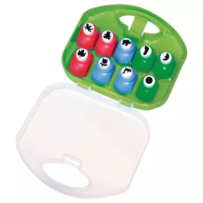 Schnellschieber, Stempelwürfel, Kinder-Spielset, Stempelbox, Holzstempel