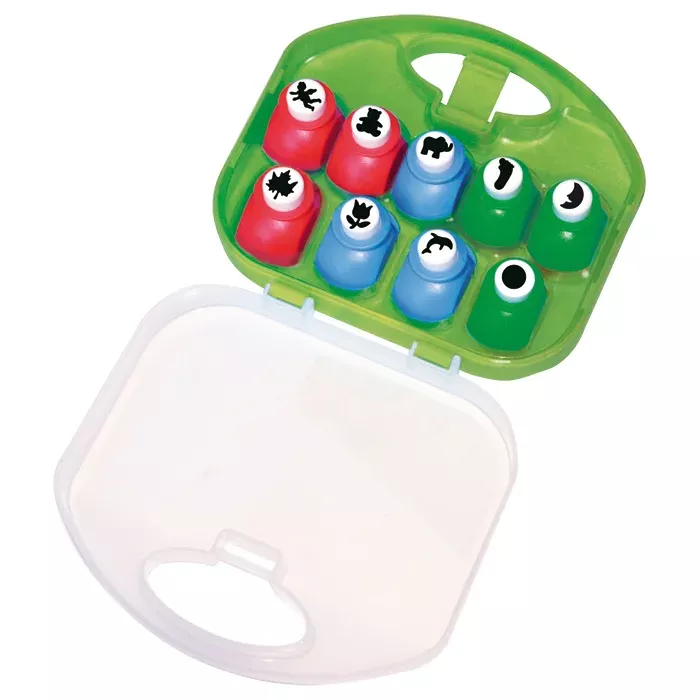 Schnellschieber, Stempelwürfel, Kinder-Spielset, Stempelbox, Holzstempel