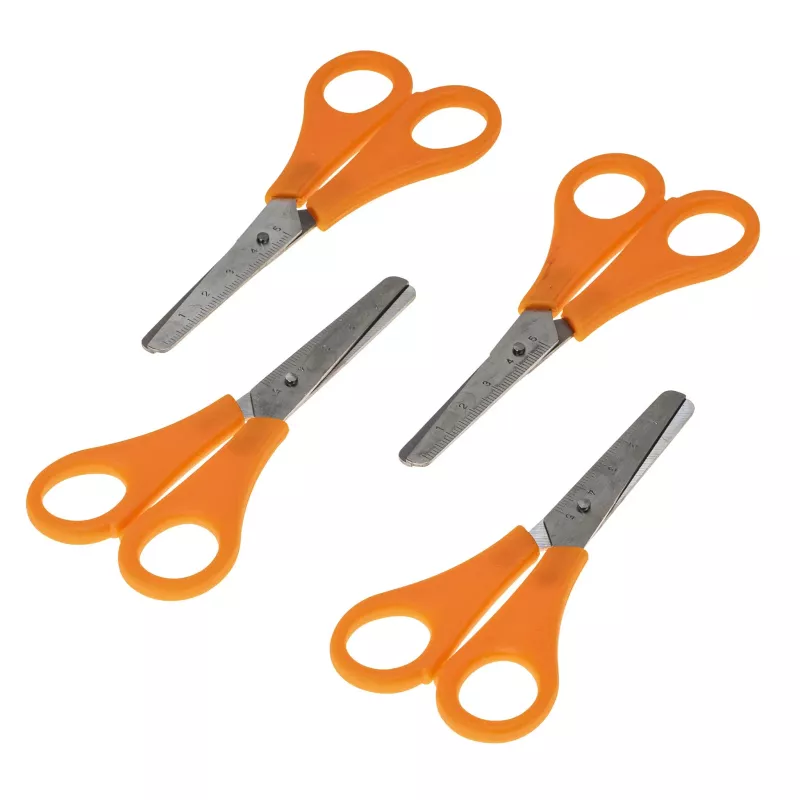 Scheren, kleine Schere, orange Griffe, Metallklingen, Skalenskalierung