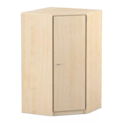 Eckschrank, Küchenschrank, Holzoptik, Glastür, Hölzernes Finish