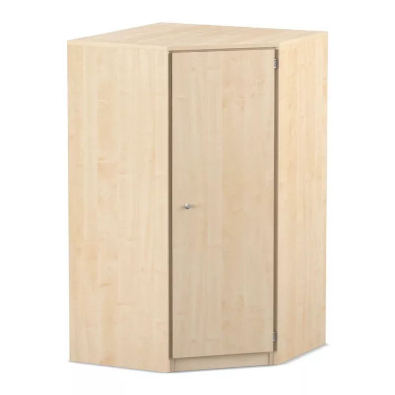 Eckschrank, Küchenschrank, Holzoptik, Glastür, Hölzernes Finish